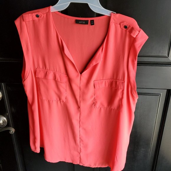 Apt 9 Coral Sleeveless Top size XL - Picture 1 of 16